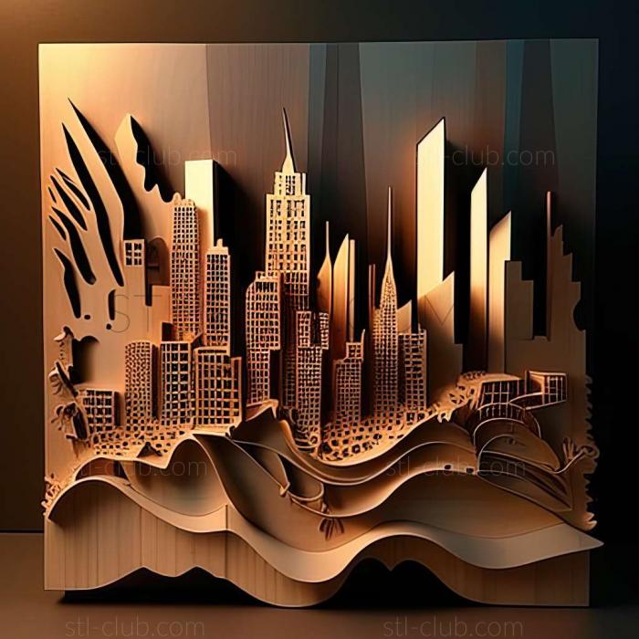 3D model city skyline (STL)